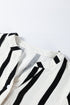 Stripe Crinckled Ruffled Sleeve Button up Loose Shirt